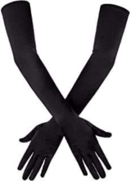 Elegant Black Long Gloves for Formal and Stylish Occasions